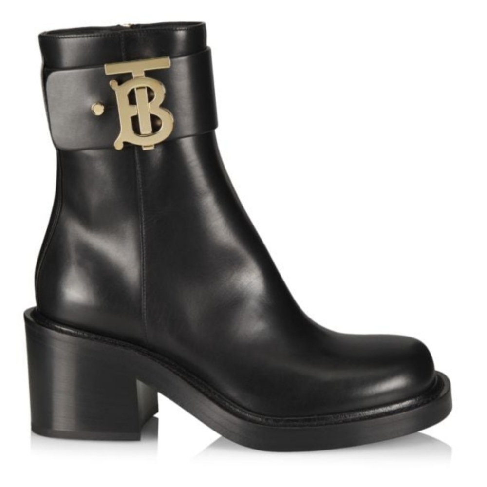 Burberry Women's Black Westella 65 Leather Ankle Boots